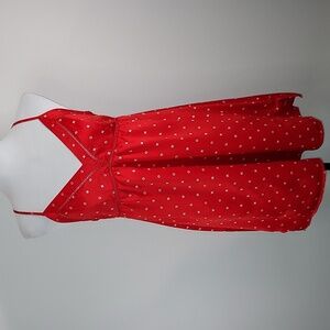 Gilligan & Omalley Red Satin XOXO Racerback Spaghetti Strap Chemise Size Small